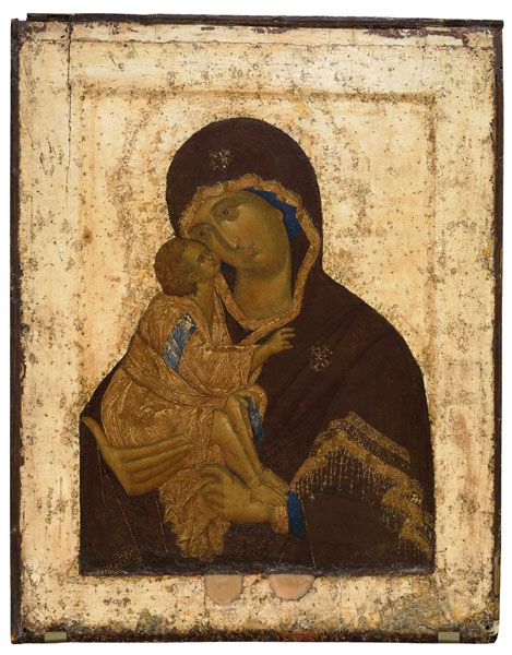 Коломенская икона «Донская Богоматерь», XIV век, Третьяковская галерея